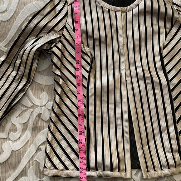 JM Collection Gold & Black Luxe Stripe Jacket Sz M New with Tags - Picture 5 of 6